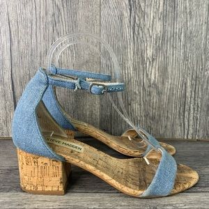 Steve Madden Irenee Denim Sandal Heels